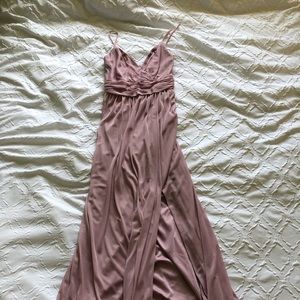 David’s Bridal mauve/dusty rose/quartz color bridesmaid dress
